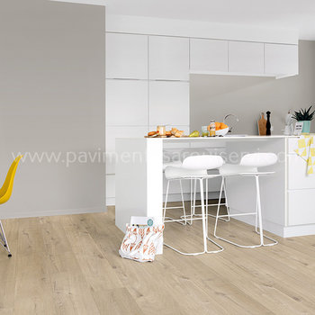 Vinílicos Vinílica Suelo Vinílico Roble Algodón Beige